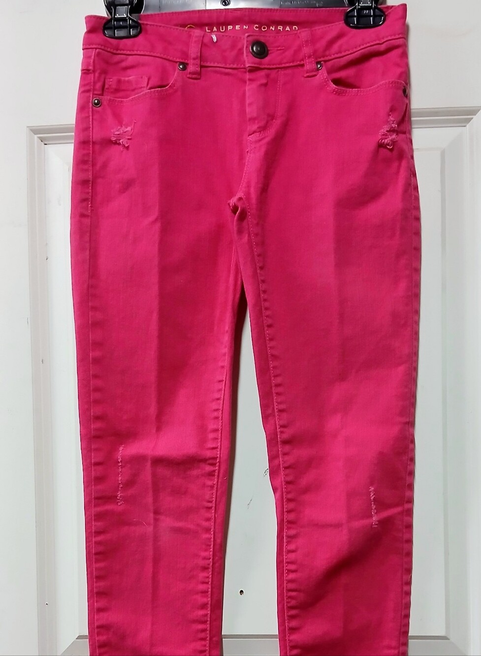 LC Lauren Conrad Bright Hot Pink Skinny Jeans